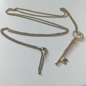 Gold key necklace